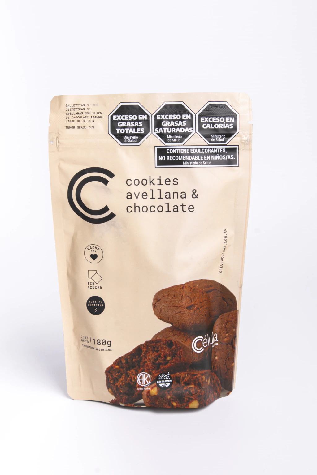 Cookies de Avellana y Choco Sin Azúcar x 180 gr.
