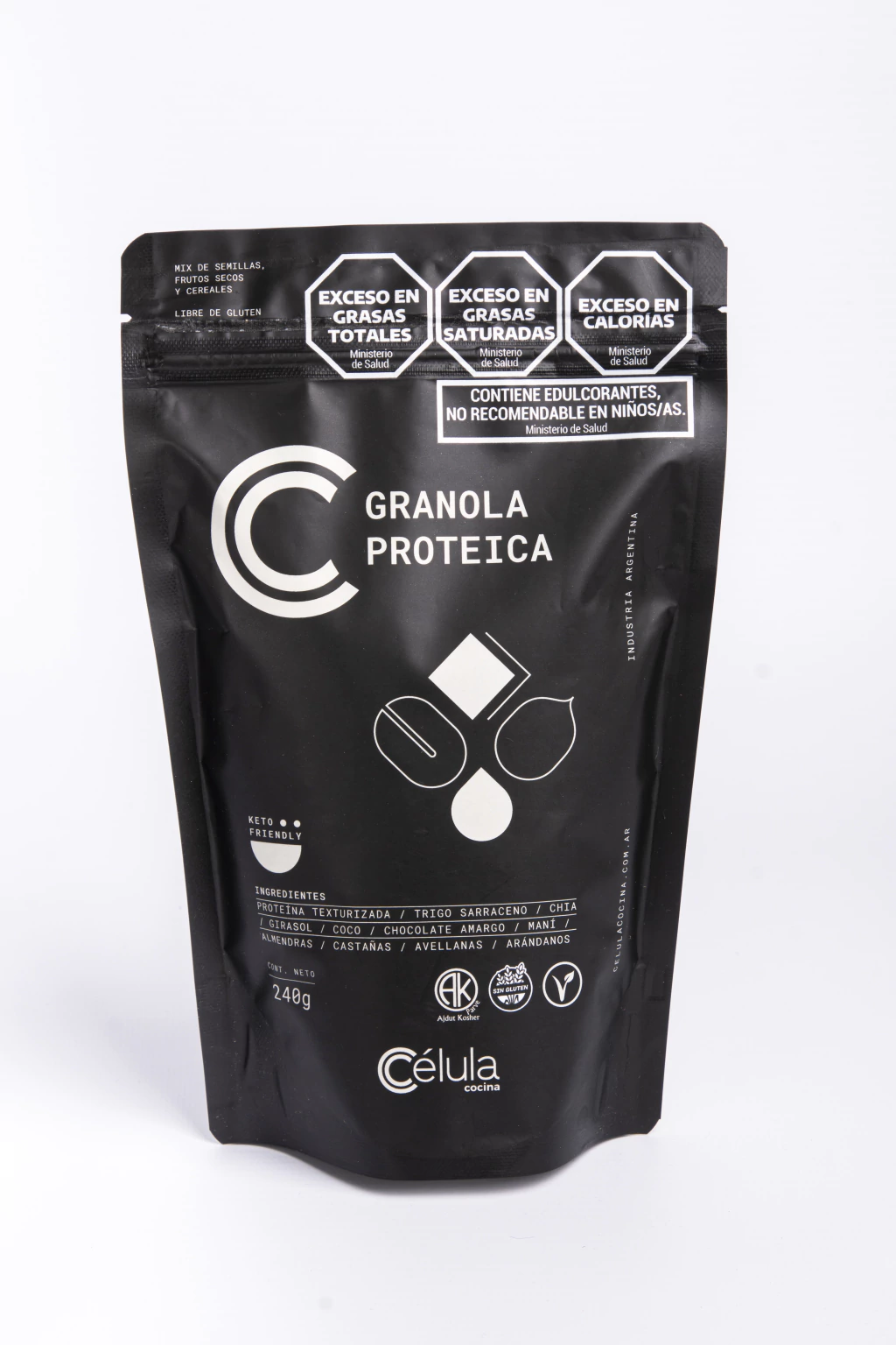 Granola proteica Vegan Keto Sin Azucar x 240 gr.