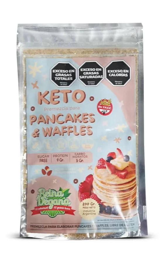 PREMEZCLA PARA PANCAKE Y WAFLE X 200 GR-REINA VEGANA  KETO