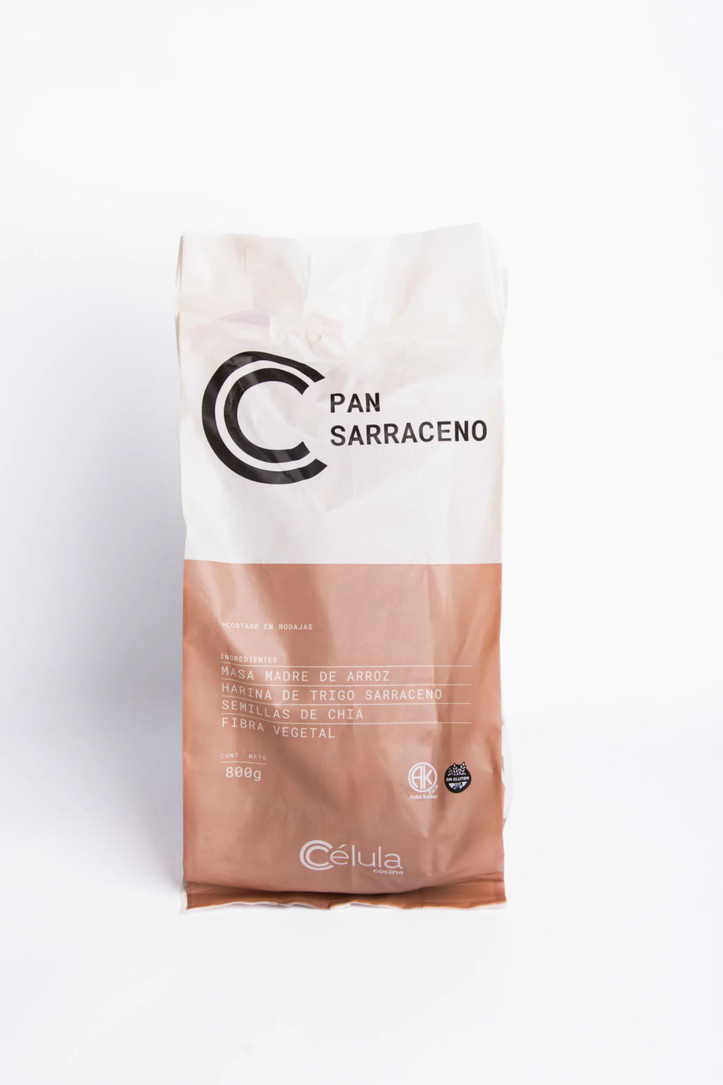 Pan Sarraceno Masa Madre Vegano x 800 gr. Célula